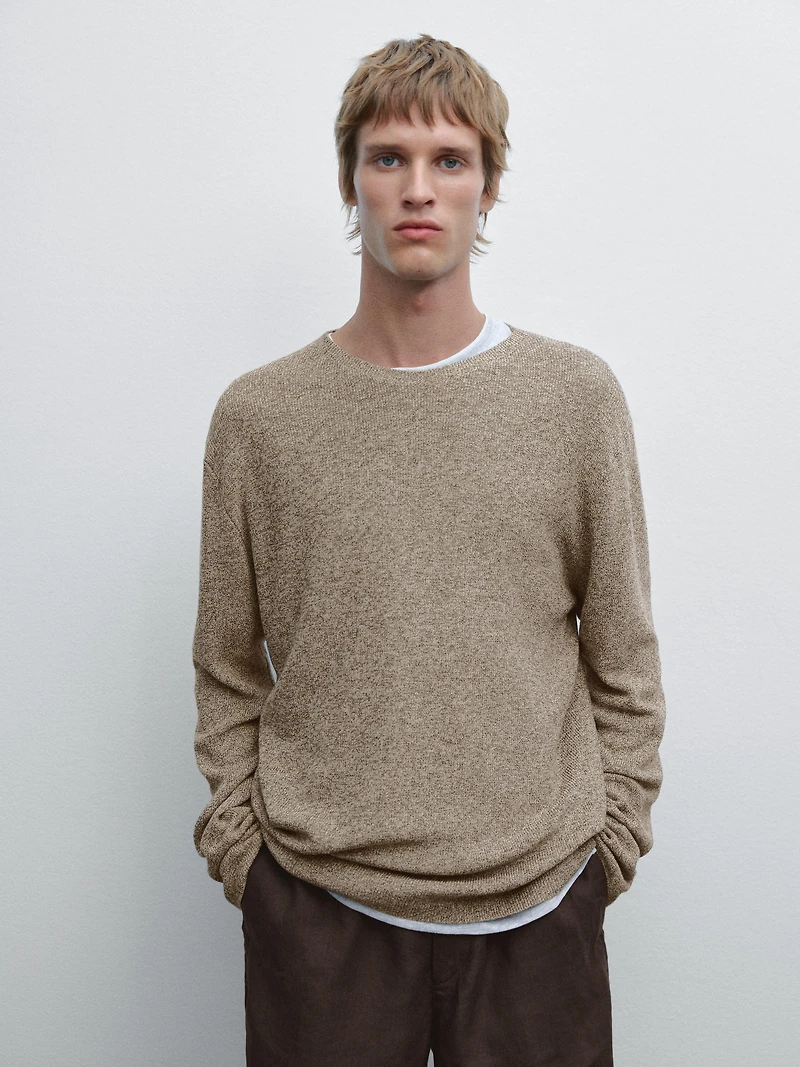 Pull en maille 100 % coton mouliné