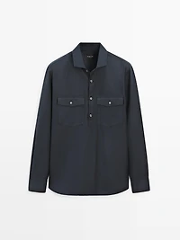 Cotton shirt with pockets