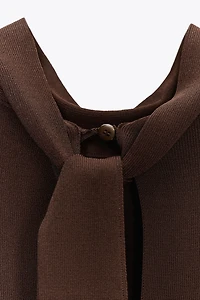 TUNIC MIDI DRESS WITH BOW