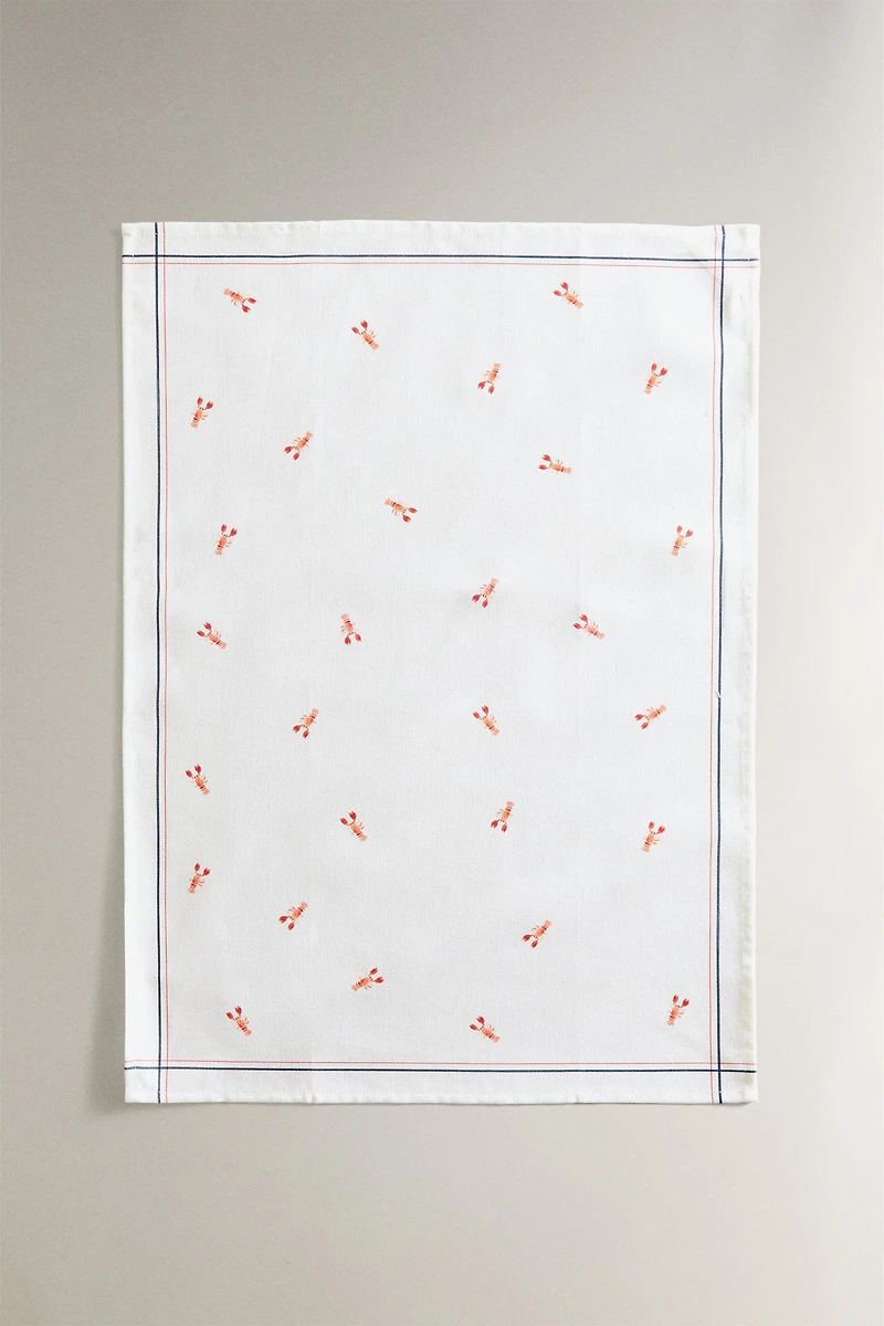 SET OF LOBSTER COTTON KITCHEN TOWELS (SET OF 2)