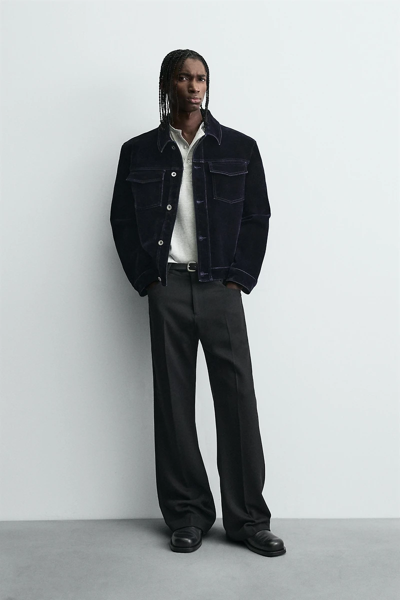 FLOCKED VELVET JACKET