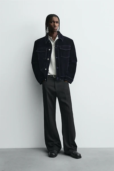 FLOCKED VELVET JACKET