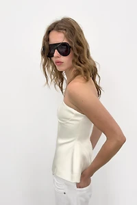 TOP BUSTIER PÉPLUM