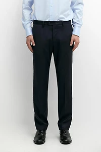 Striped wool blend suit trousers