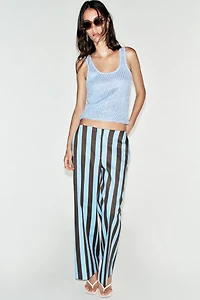 STRIPED STRAIGHT LEG PANTS