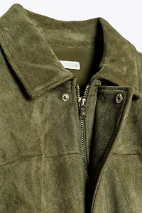 SUEDE EFFECT BOMBER JACKET