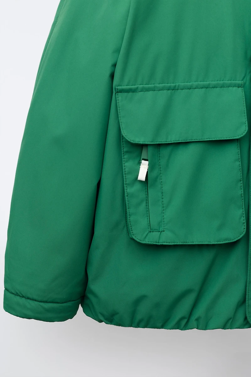 WATER REPELLENT CONTRAST DETAIL PARKA