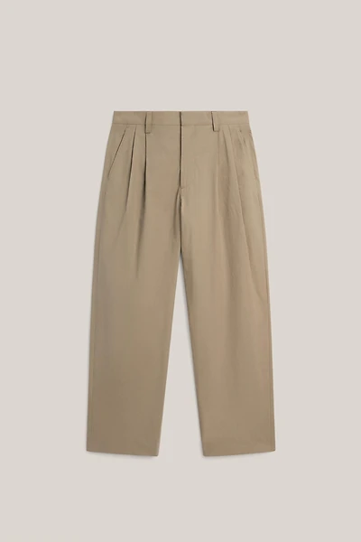 Cotton poplin trousers with darts - LIMITED EDITION