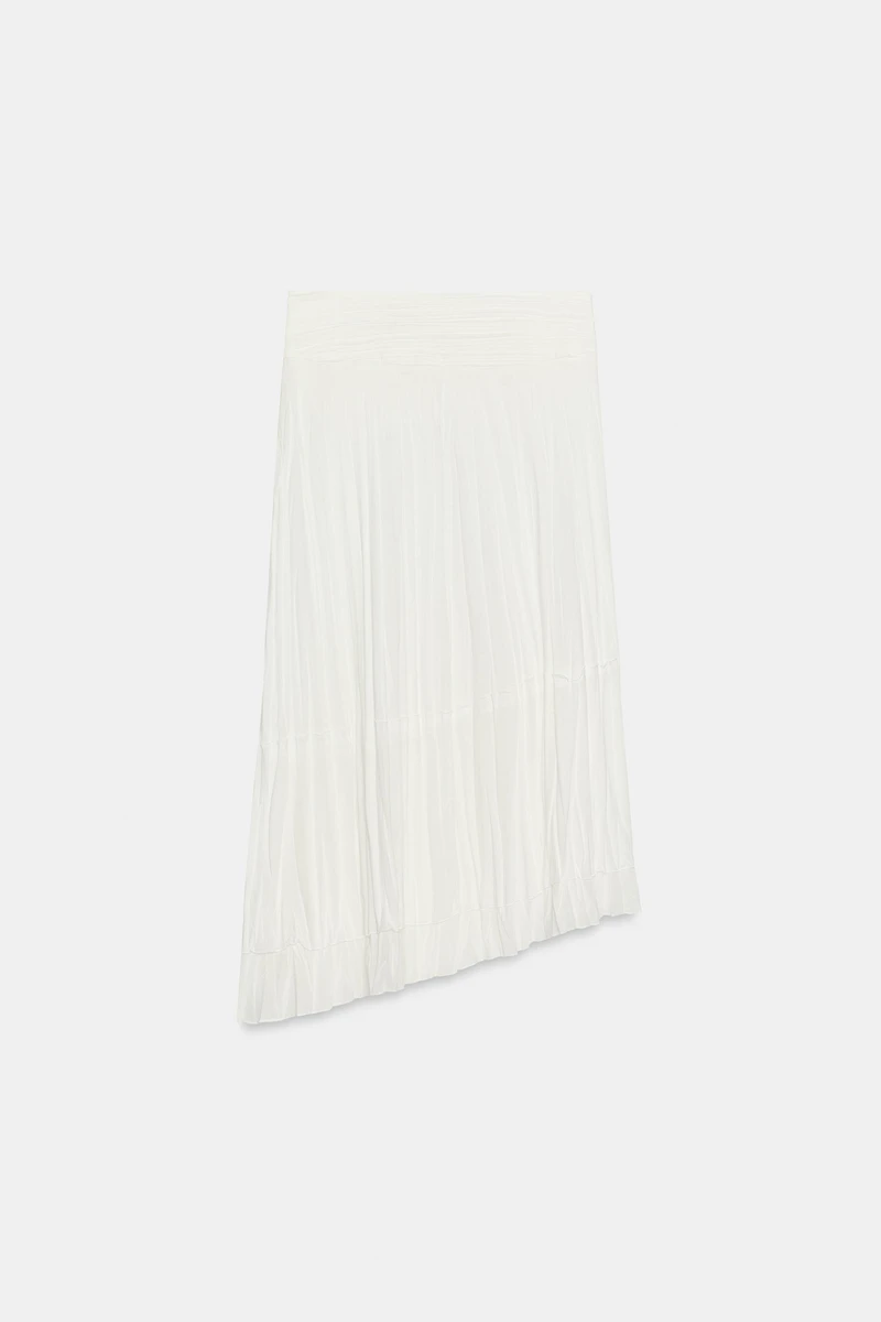 ASYMMETRIC RUSTIC FABRIC SKIRT