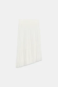 ASYMMETRIC RUSTIC FABRIC SKIRT
