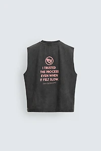 WASHED PRINTED TANK TOP