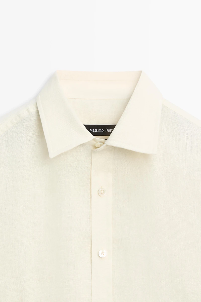 100% linen regular fit shirt