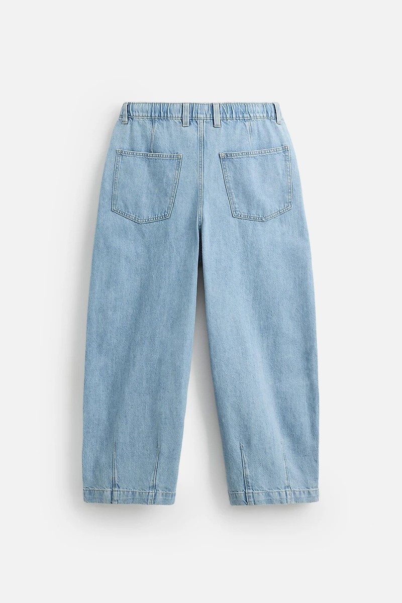 PANTALON DENIM CHINO COUPE AMPLE À PLIS