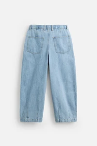 PANTALON DENIM CHINO COUPE AMPLE À PLIS