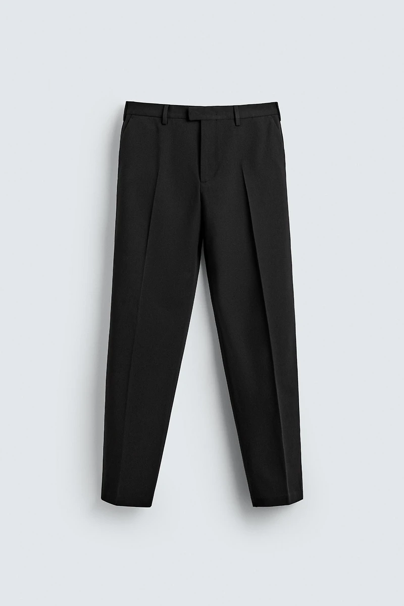 REGULAR FIT TUXEDO PANTS WITH BANDS