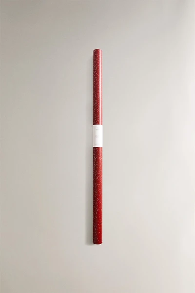 RED GLITTER CHRISTMAS WRAPPING PAPER