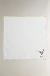 SCORPIO EMBROIDERED LINEN NAPKIN | MARISA BERENSON