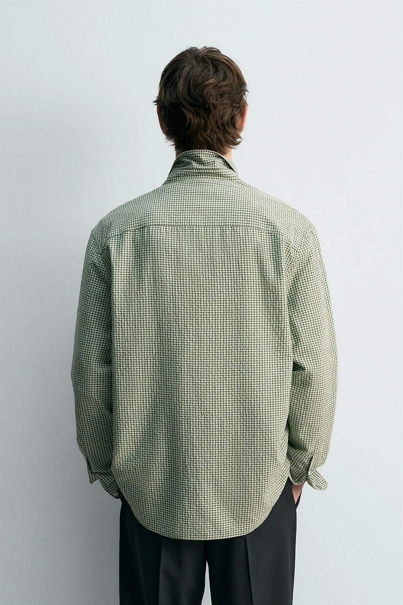 CHEMISE STRUCTURÉE À CARREAUX