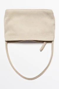 Split suede leather shoulder bag