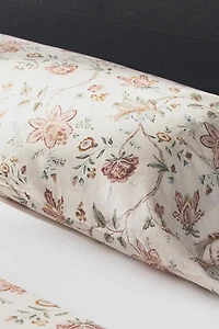 FLORAL SATEEN PILLOWCASE (300 THREAD COUNT)