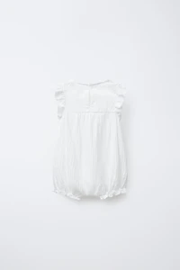 SWISS EMBROIDERED TEXTURED ROMPER