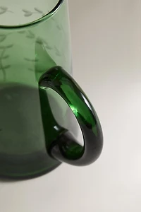 PICHET VERRE FEUILLES NOËL