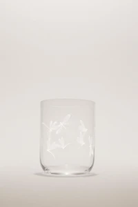 VERRE MOTIF LIBELLULE