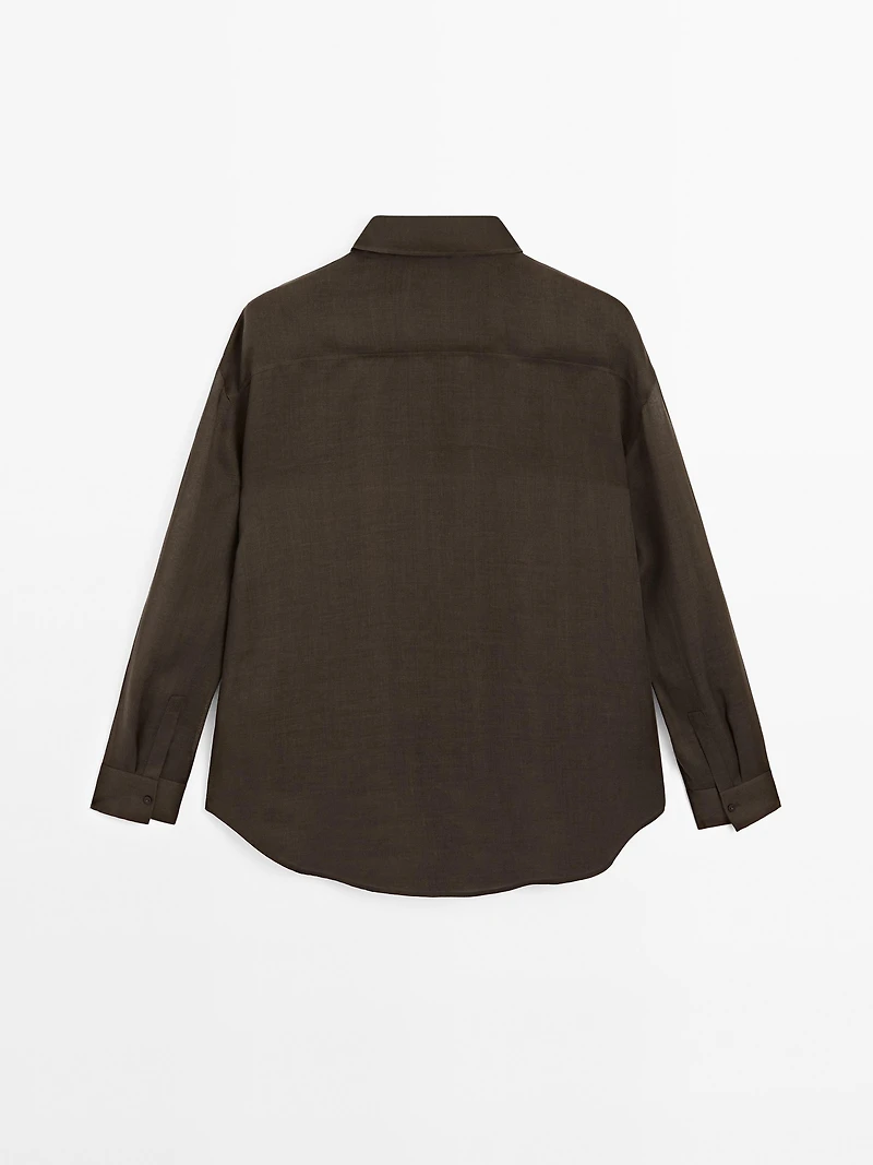 Flowing ramie blend shirt