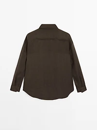 Flowing ramie blend shirt