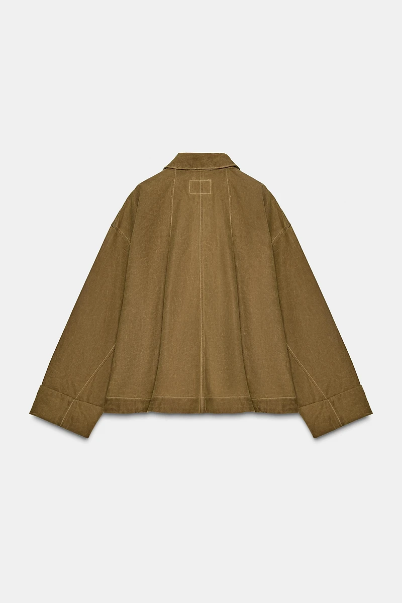 WAXED CAPE JACKET