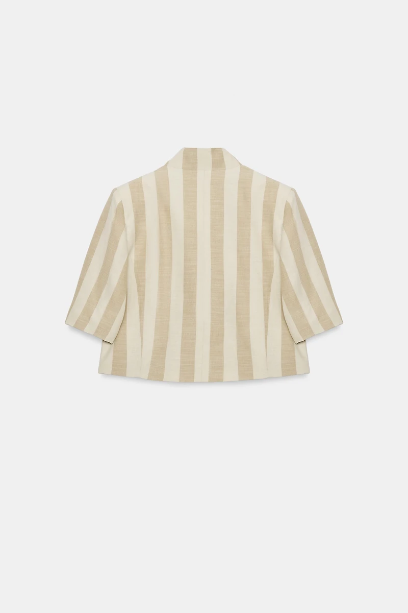 ZW COLLECTION SHORT SLEEVE CROPPED BLAZER