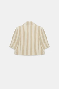 ZW COLLECTION SHORT SLEEVE CROPPED BLAZER