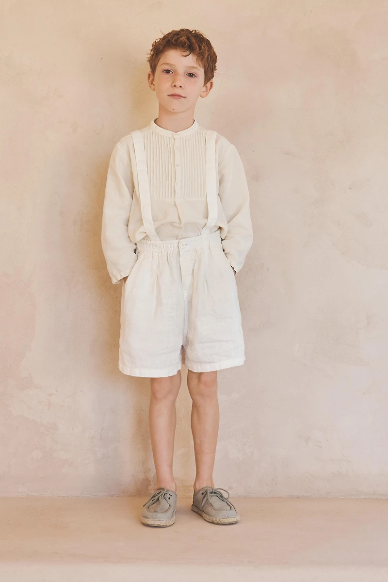 6-10 ANS/ BLOUSE PLIS COTON LIN LIMITED EDITION