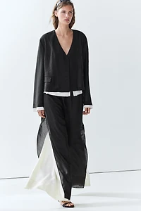 Veste double contraste total look