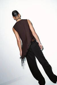 ASYMMETRIC LACE TOP