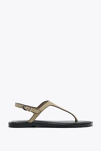 LEATHER BUCKLE STRAP SANDALS