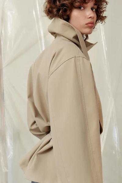 SHORT BELTED TRENCH COAT