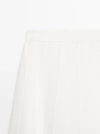 Flared midi skirt with seam details
