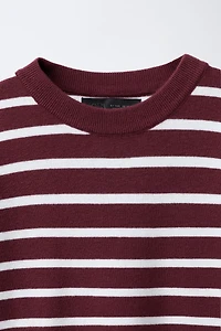 T-SHIRT EN MAILLE À RAYURES