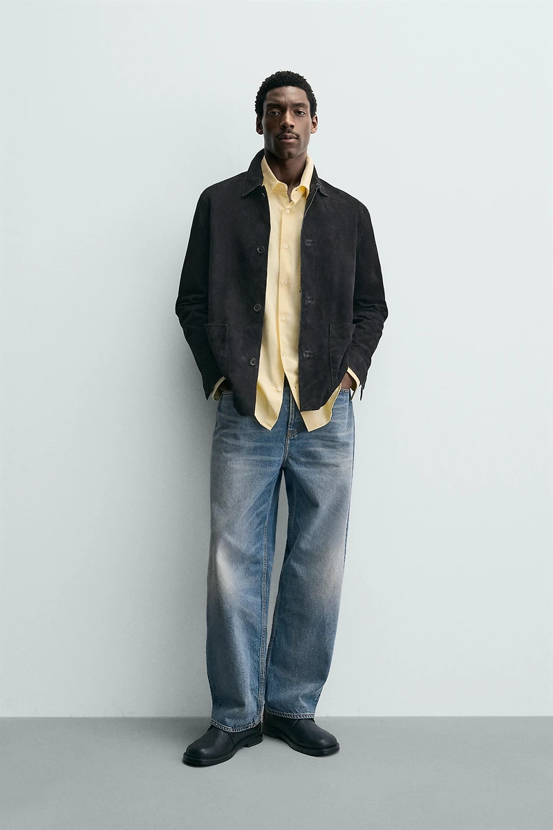 SURCHEMISE EN CUIR DAIM