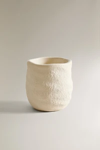 TEXTURED CERAMIC TOOTHBRUSH TUMBLER