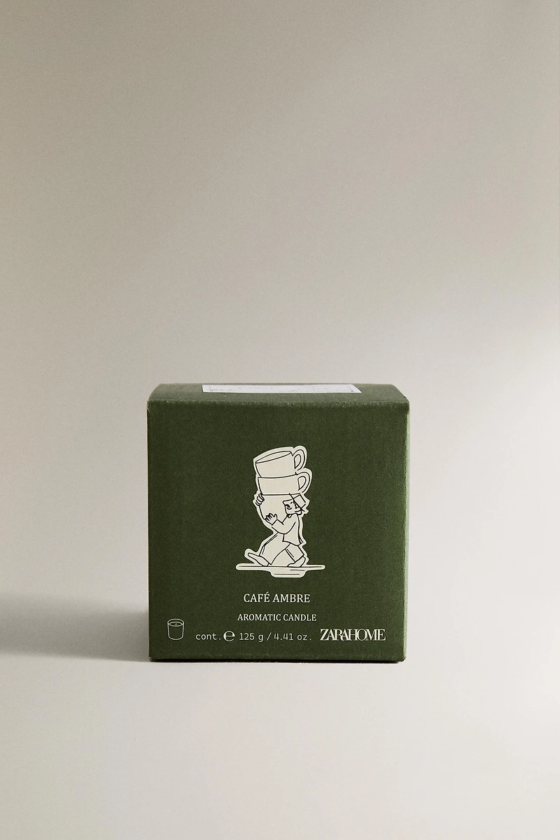 (125 G) BOUGIE PARFUMÉE CAFÉ AMBRE