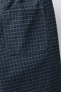 WARM PLAID BAGGY PANTS
