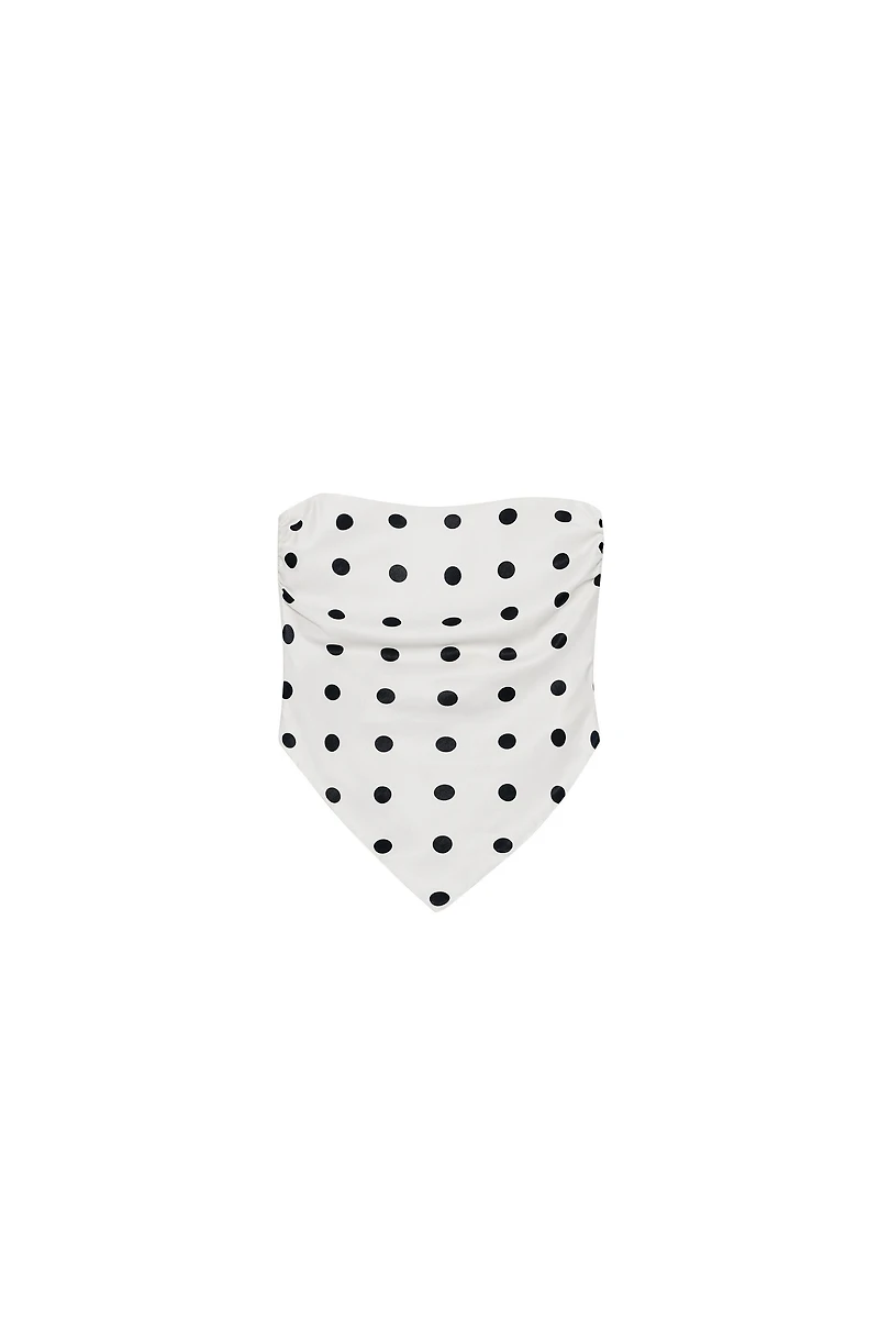 TOP BUSTIER NŒUD À RAYURES