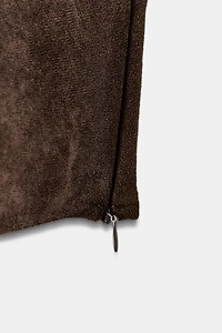 FAUX SUEDE CROP TOP