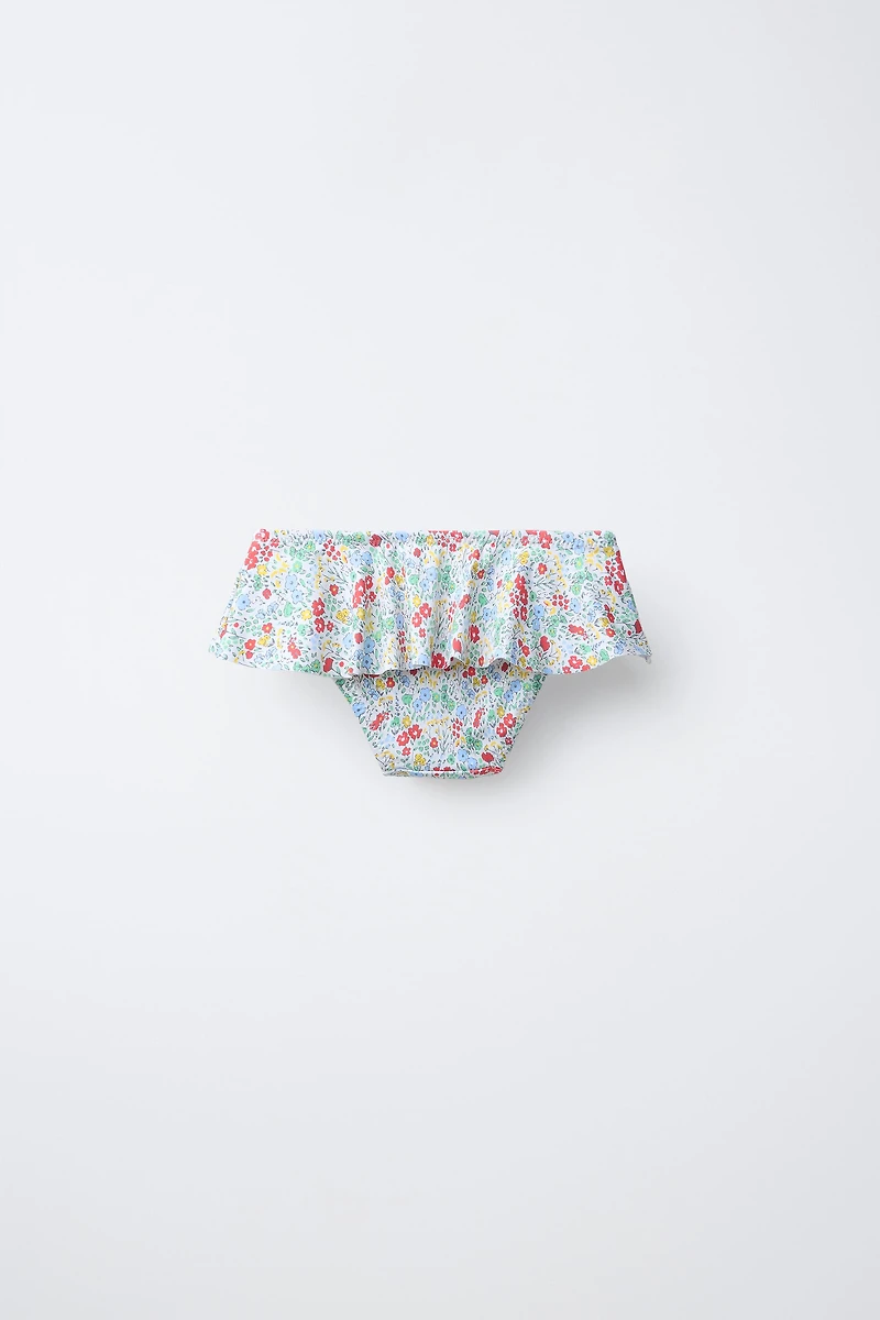 1-6 YEARS/ RUFFLED FLORAL BOTTOMS