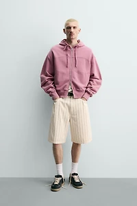 BERMUDA BAGGY FIT À RAYURES