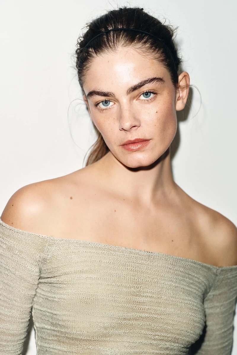 TOP EN MAILLE OFF SHOULDER