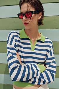 STRIPED KNIT POLO