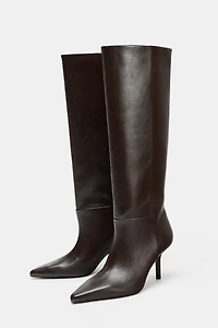 POINTED TOE HEELED BOOTS